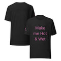 Hot & Wet T-Shirt in Black Heather, front and back view