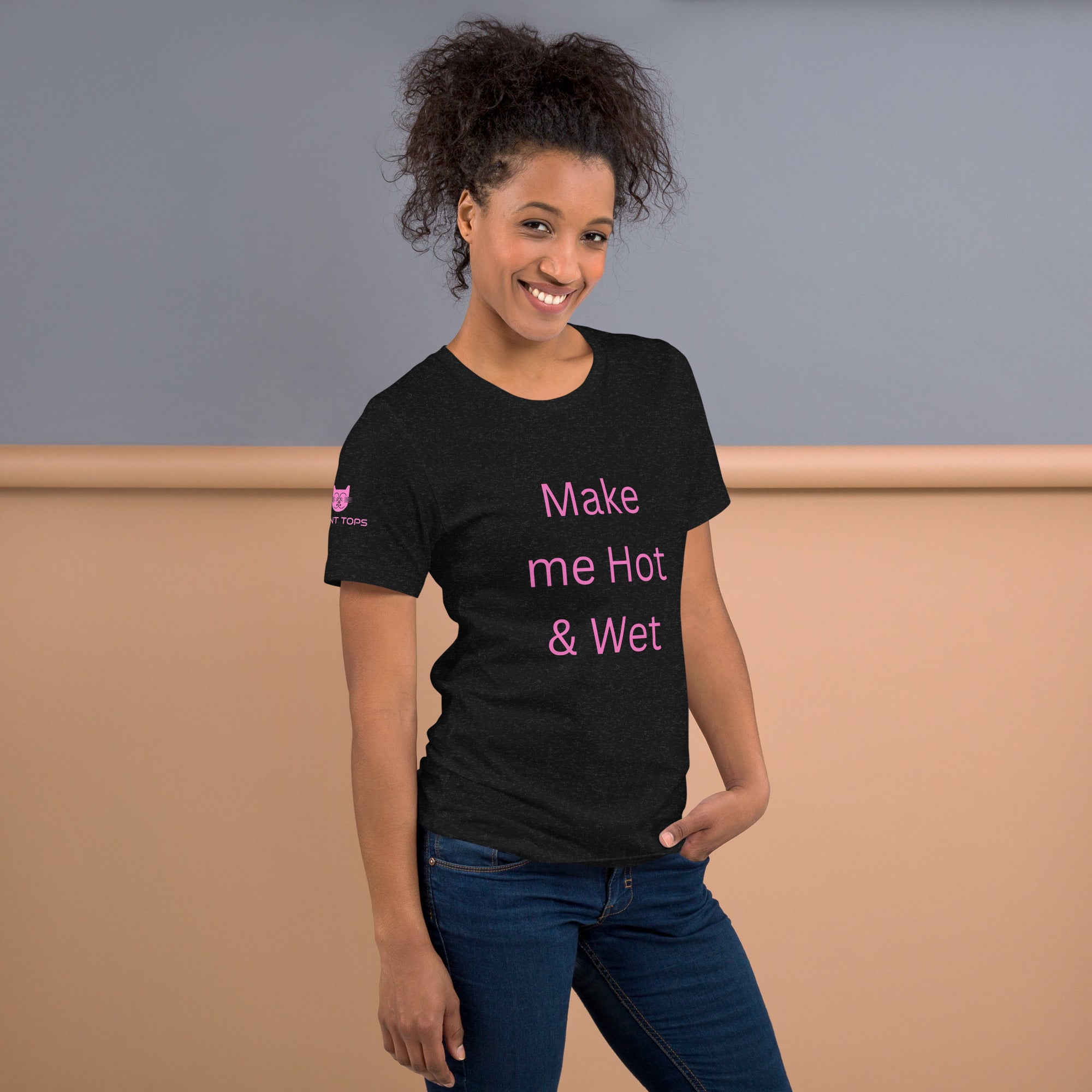 Hot & Wet T-Shirt in Black Heather, right side view