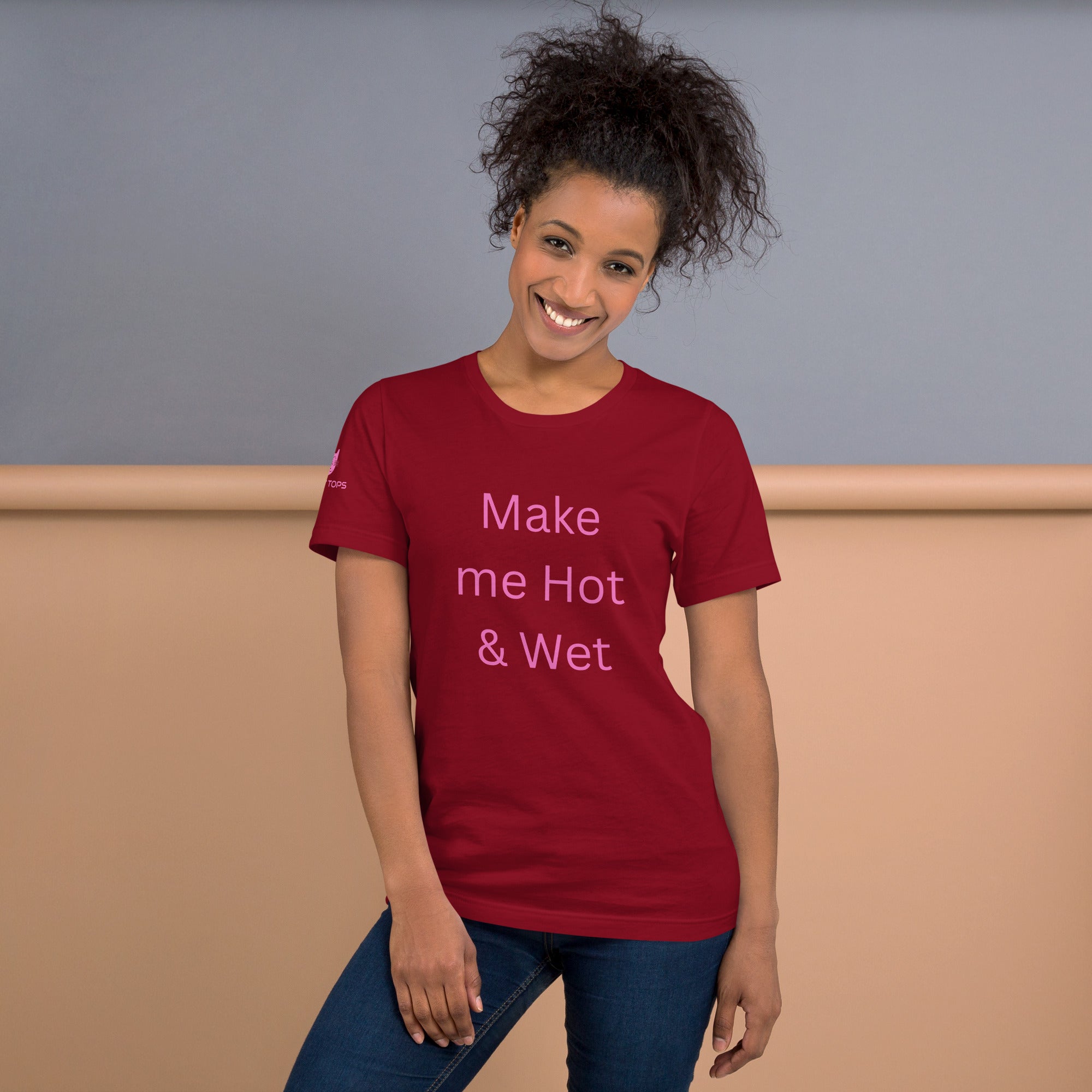 Hot & Wet T-Shirt in Cardinal, front view