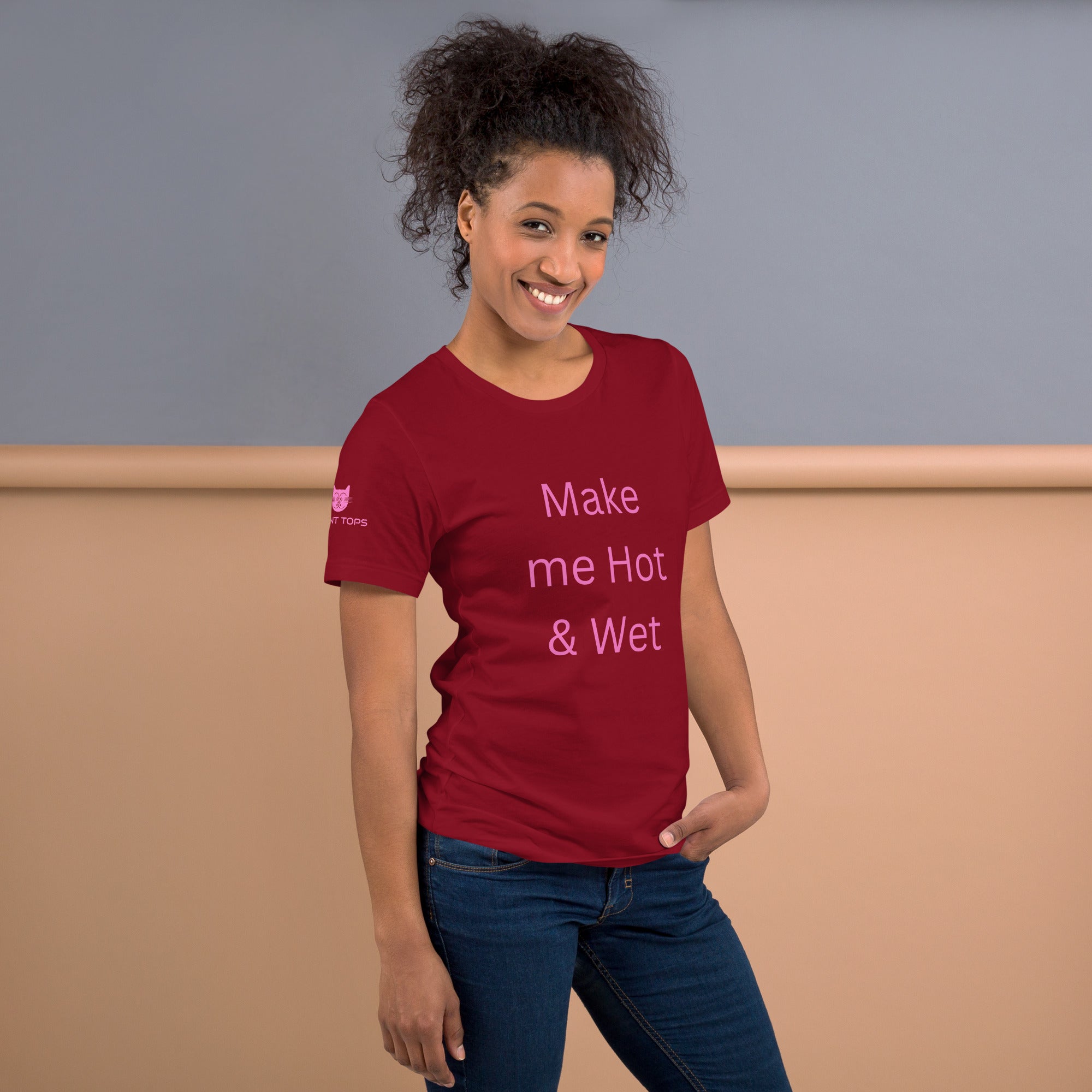 Hot & Wet T-Shirt in Cardinal, right side view