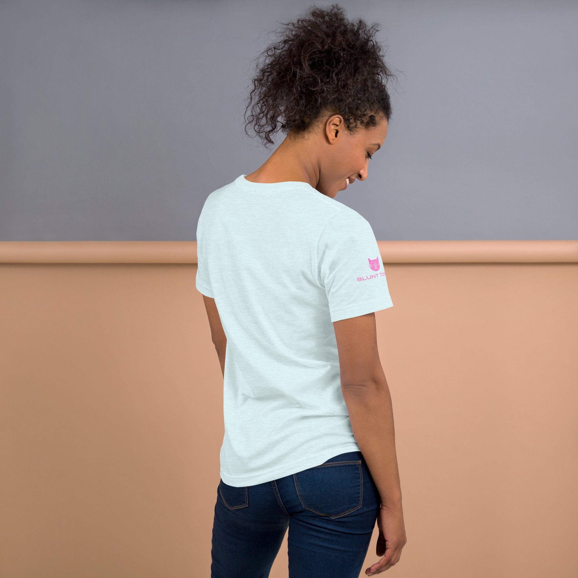 Hot & Wet T-Shirt in Heather Ice Blue, back view