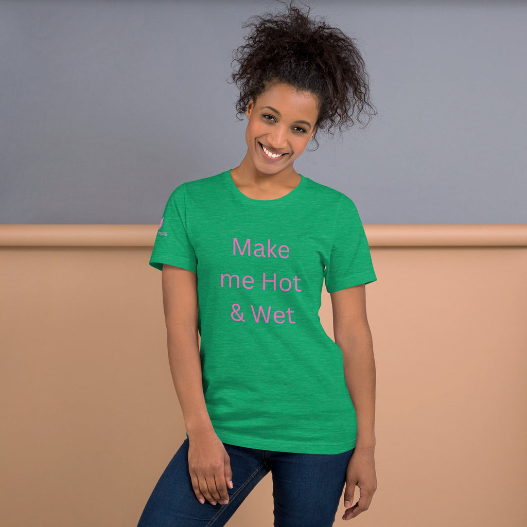 Hot & Wet T-Shirt in Heather Kelly, front view