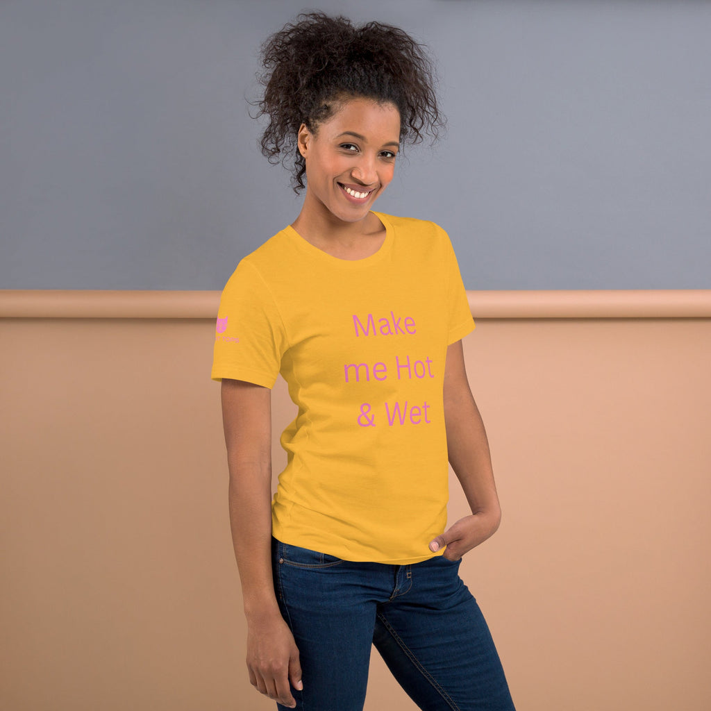 Hot & Wet T-Shirt in Heather Yellow Gold, right side view