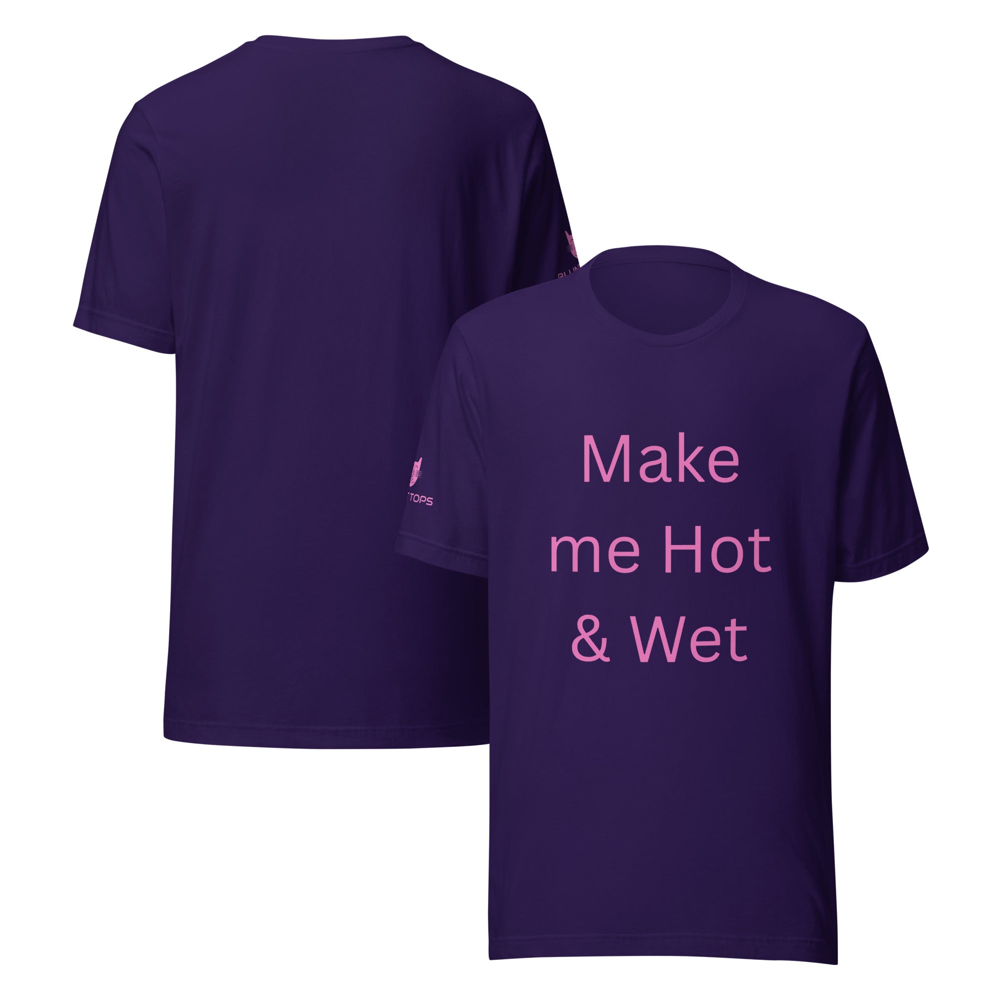 Hot & Wet T-Shirt in Team Purple, front and back view