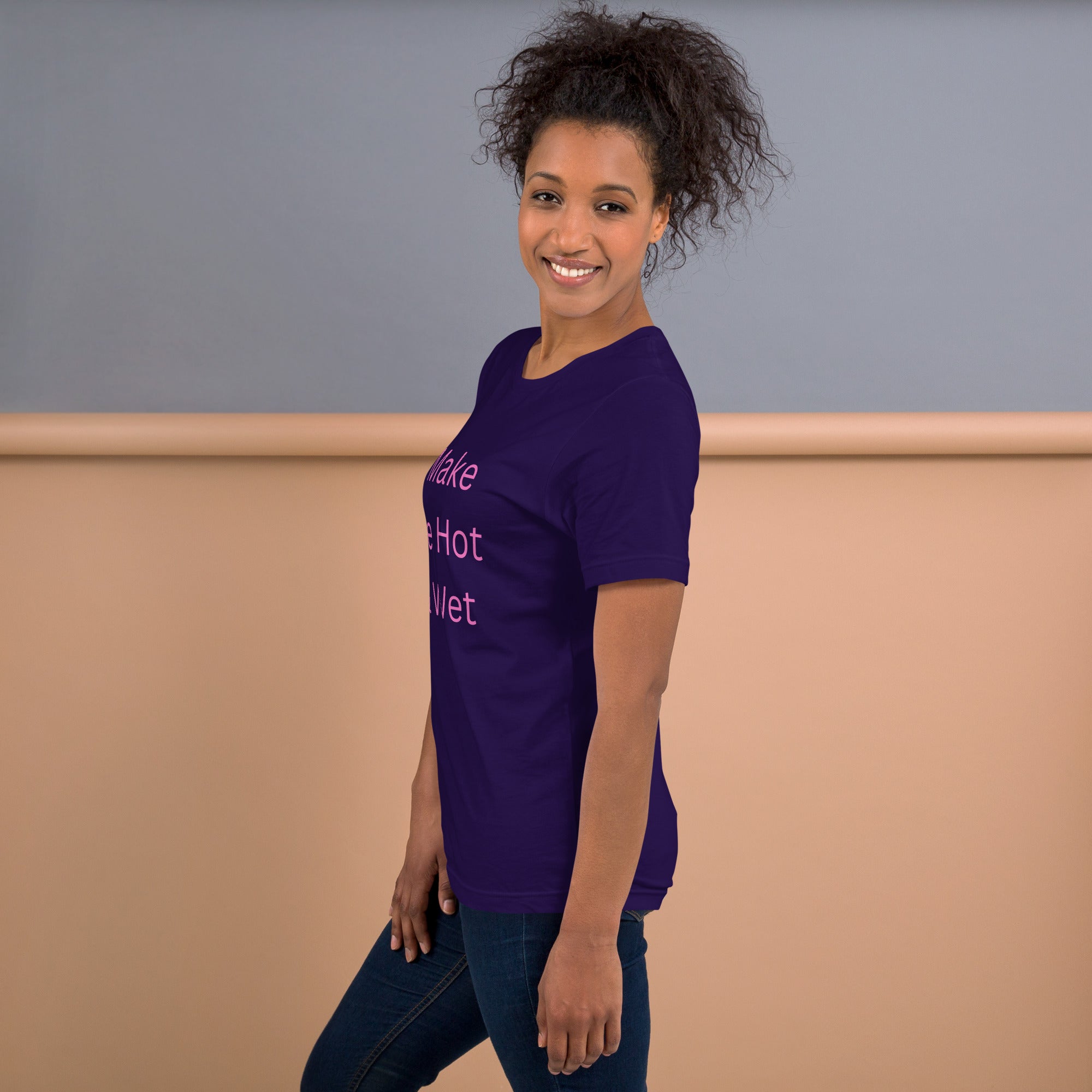 Hot & Wet T-Shirt in Team Purple, left side view