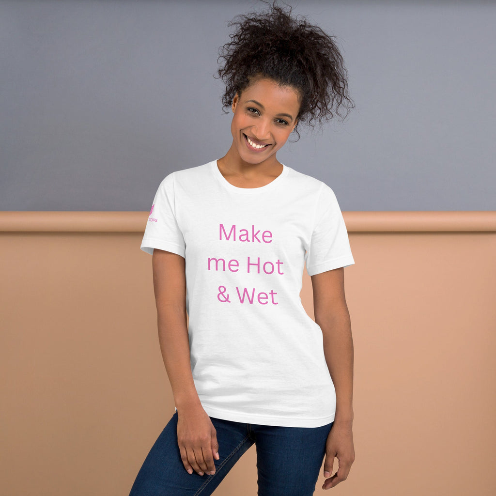 Hot & Wet T-Shirt in White, front view