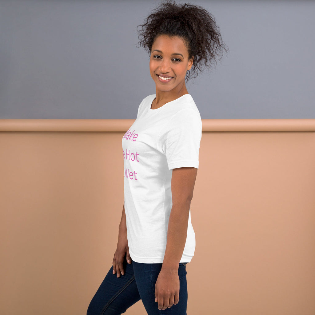 Hot & Wet T-Shirt in White, left side view