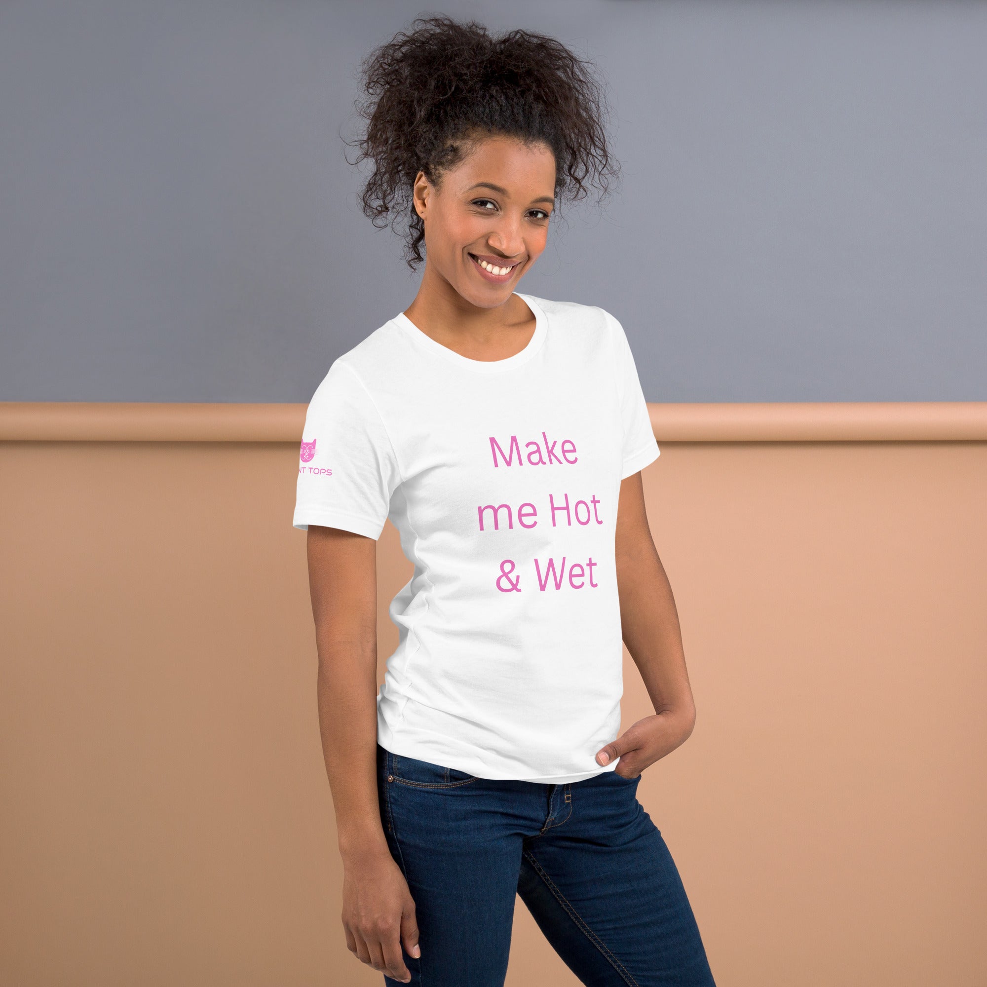 Hot & Wet T-Shirt in White, right side view